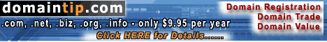 Domain Name Services, Registration @  $9.95/yr