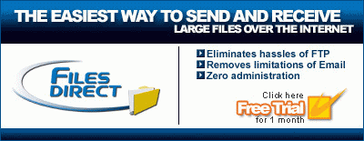 Files Direct - Send Large Files Over The Internet - 1 Month Free Trial!