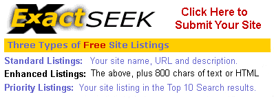 Submit Your Site for Free - Three Types of Listings!
