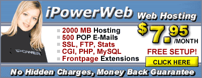 No Hidden Charges, Money-Back-Guarantee - 2000 MB, 500 POP E-Mails and more for $7.95/month!
