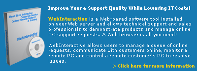 WebInteractive: Improve e-Support Quality - Lower IT Costs!