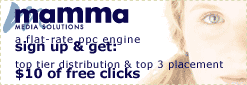 A Flat Rate PPC Search Engine - Top 3 Placement - $10 of FR-E-E Clicks!