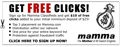 A Flat Rate PPC Engine - Top Placement and $10 of Fr'ee Clicks