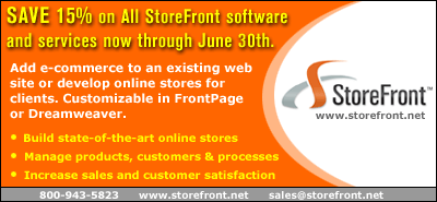 Save 15% on All StoreFront Software and Services!