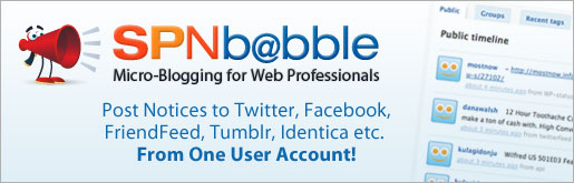 SPNb@bble - Micro-Blogging for Web Professionals