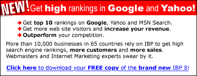 New: Get top 10 rankings in Google, Yahoo and MSN. Click here!
