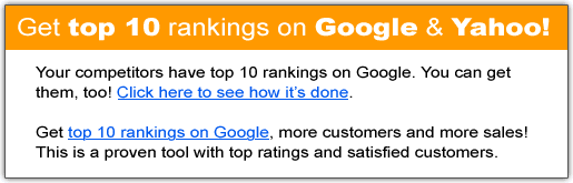 Get Top 10 Rankings on Google and Yahoo!