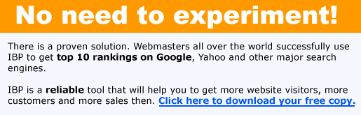 No Need to Experiment - Get Top 10 Rankings on Google, Yahoo and Other Major Engines!