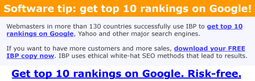 Software Tip: Get Top 10 Rankings on Google!