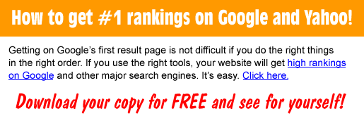 How to Get Number 1 Rankings on Google and Yahoo!