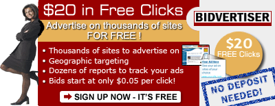 Advertise on 1000's of Sites for Fr&euml;e!
