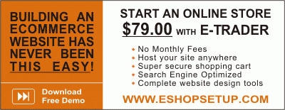 Start an Online Store - $79 with E-Trader!