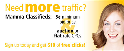 A Flat Rate PPC Engine - Top Placement and $10 of Fr'ee Clicks