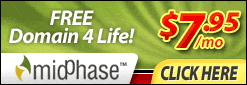 midPhase - Unmetered Bandwidth - 12GB of Space - Fr&euml;e Domain!