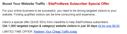 Boost Your Website Traffic - SiteProNews Subscribers Only!