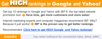 New: Get top 10 rankings in Google, Yahoo and MSN. Cl&iuml;ck h&euml;re!