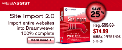Site Import 2.0 - Import Entire Websites into DreamWeaver!