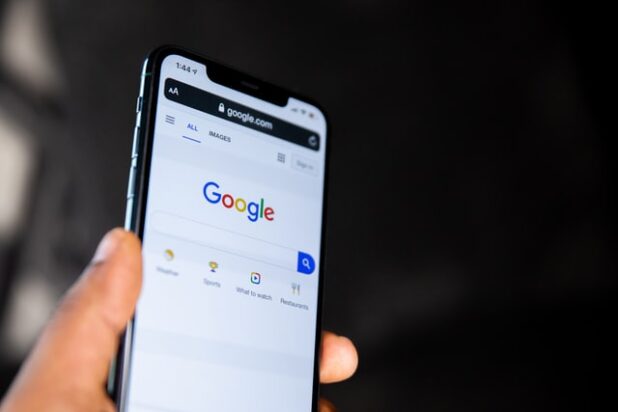 a google screen on a mobile phone