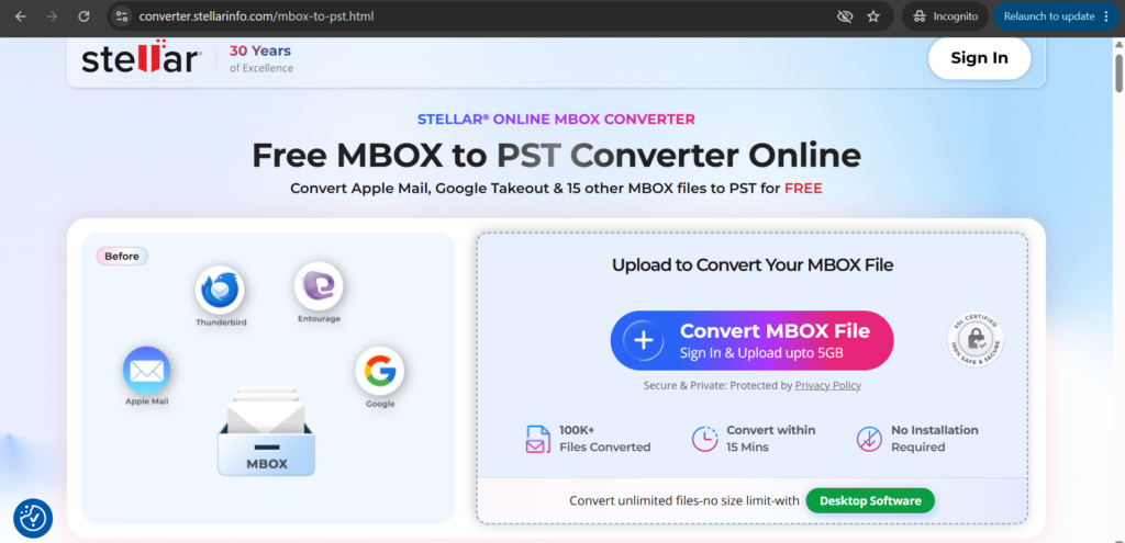 Free mbox to pst converter